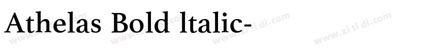 Athelas Bold ltalic字体转换